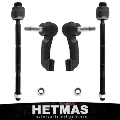 4Pcs Front Inner & Outer Tie Rods For 2002 2003 2004 2005 Jeep Liberty 4WD RWD - Image 1 of 4