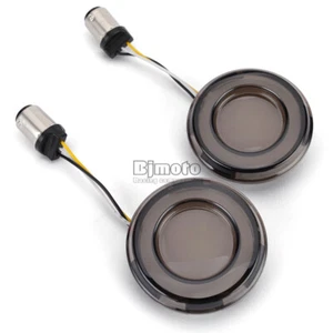 For Harley Ultra Classic Electra Glide LED Front Turn Signal Light Bullet 1157 - Imagen 1 de 21