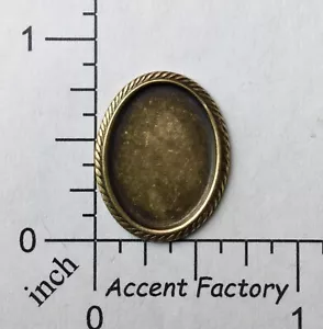 21553 - 4 Pc 18x13 Setting Jewelry Finding Brass Oxidized - Picture 1 of 4