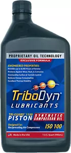 TriboDyn 1100 SAE 30W ISO 100 OIL Piston Synthetic Air Compressor Oil - 1 Quart - Picture 1 of 11