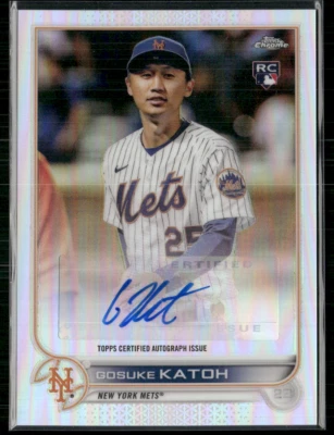 Gosuke Katoh 2022 Topps Chrome Refractor RC Auto - Image 1 of 2