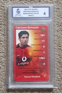 Cristiano Ronaldo Manchester United Football Card 2003 Rookie Top Trumps - MGC 4