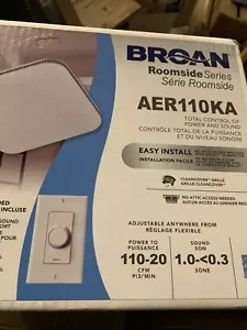 Broan AER110KA 1-Sone 110CFM Ventilation Exhaust Bathroom Fan Control Switch NEW - Picture 1 of 1