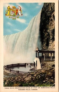 Cartolina Cascate del Niagara ON - Table Rock Observation Plaza Piede delle Cascate a Ferro di Cavallo - Foto 1 di 2