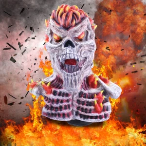 Marvel Superhero Ghost Rider Flame Skull Mask Halloween Cosplay Props Headgear - Picture 1 of 5