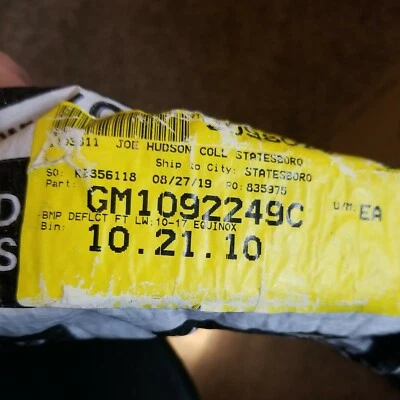 Chevrolet Equinox 2010-2017 cenefa inferior delantera de repuesto GM1092249C Foto 1 de 3