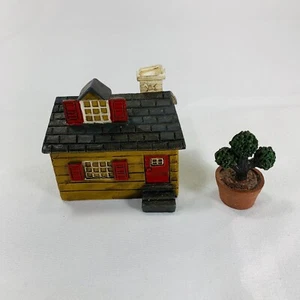 Mini juguete primitivo de madera para decoración de casa de 2 1/2 pulgadas con árbol en maceta de colección - Imagen 1 de 11