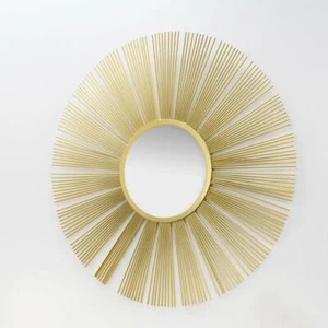 Specchio in oro Specchio moderno a forma di sole Specchio da appendere elegante - Picture 1 of 3