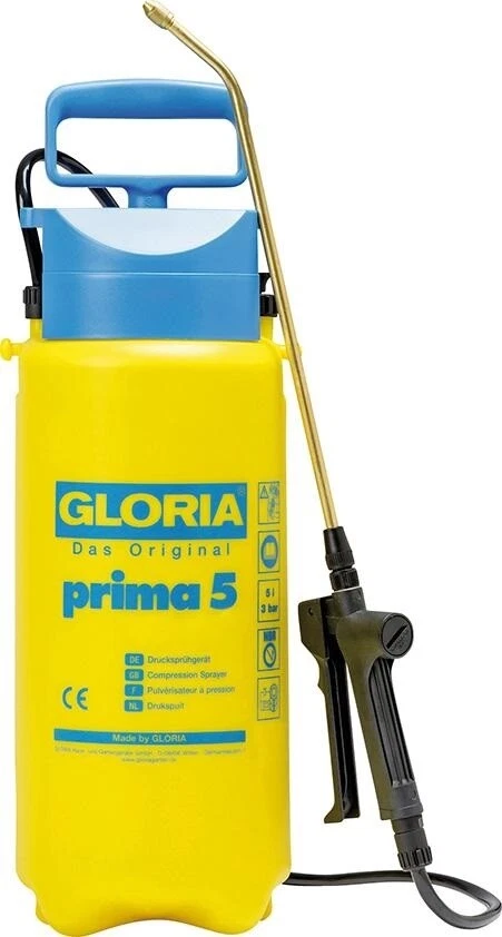 GLORIA Drucksprühgerät Gartenspritze Pflanzenschutz Drucksprüher Prima 5 Liter