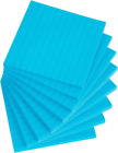Lined Sticky Notes 4X4 Inches, Bright Blue Ruled Self-Stick Pads, Easy to Post f