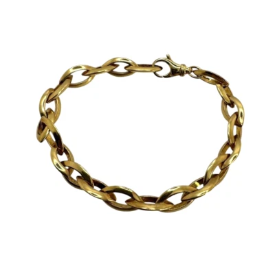 Brazalete de eslabones Vermeil de oro sobre plata de ley de 8,25 pulgadas Veronese Foto 1 de 4