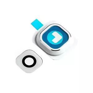 Samsung Galaxy S6 Rear Camera Lens Glass Cover and Bezel with Adhesive - White - Picture 1 of 1