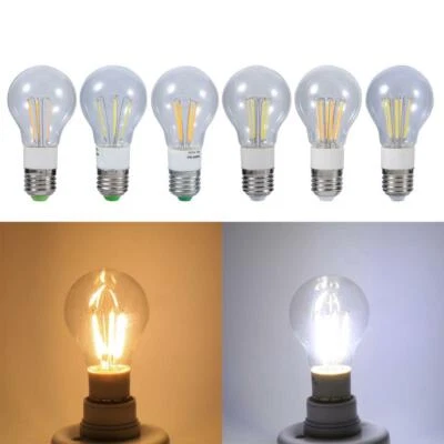 E27 LED Filament Light Glass Housing Bulb Lamps 12V 3W/4W/6W Retro Candle Light - Image 1 of 4
