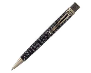 NEW RETRO 51 TORNADO Albert PEN VRR-1705AK Rollerball Einstein's E=mc2 In White - Afbeelding 1 van 3