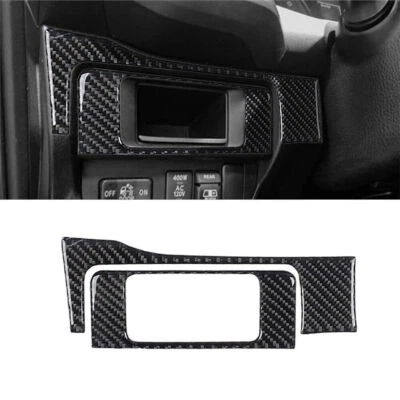 Cubierta de control de faros interiores de fibra de carbono para Toyota Tacoma 2016-2022 Foto 1 de 4