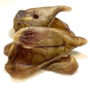 PREMIUM  QUALITY LARGE PIGS EARS X 10 NATURAL TREATS DOG CHEWS Maltbys' Stores - Picture 1 of 8