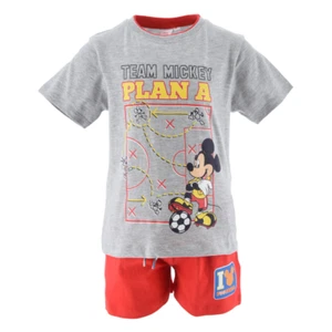 COMPLETO SHORT + T-SHIRT TOPOLINO DISNEY BAMBINO 100% COTONE - EX1040GRIGIO - Foto 1 di 4