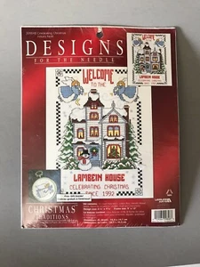 CHRISTMAS CROSS STITCH KIT, Christmas house kit, counted cross stitch kit, NEW - Picture 1 of 4