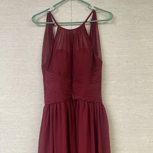 AW Vestido de Novia Granate Halter Correa Vestido, Mujer Talla 6 NUEVO con Etiquetas Forradas - Imagen 1 de 12