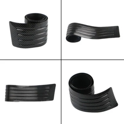 Almohadilla protectora de goma para parachoques de maletero de coche de 1 pieza cubierta protectora de fibra de carbono Foto 1 de 4