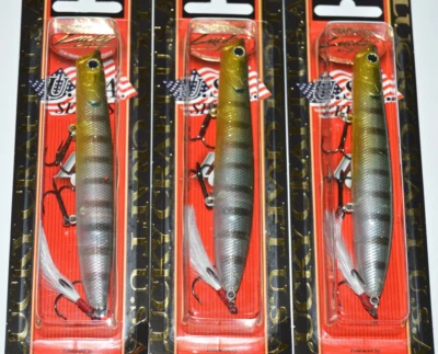 3 señuelos Lucky Craft Gunfish 117 señuelo topwater 4,5" escamas escamas pez luna dorado Foto 1 de 3