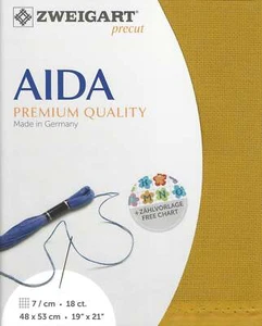 Zweigart Precut Fein-Aida 18 count Dirty Brown 3793/3008 - Picture 1 of 1