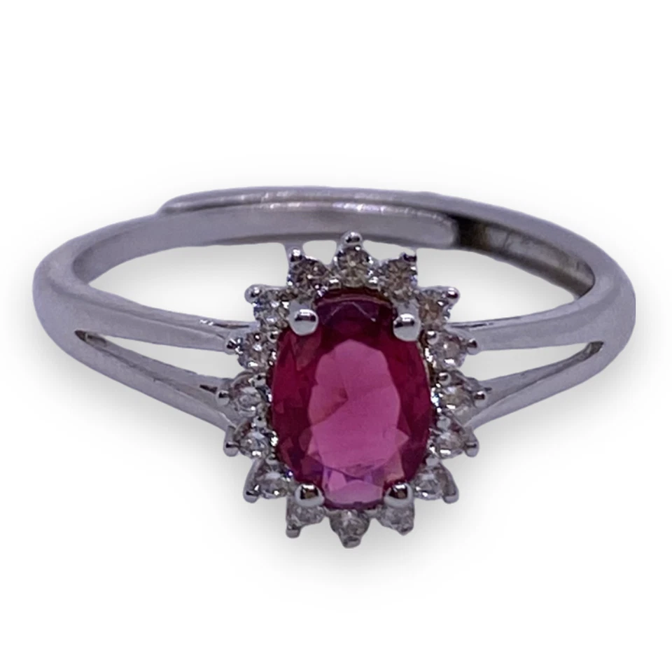 Anello Princessa in argento con pietre preziose e brillanti - Motivi Jewels - Immagine 1 di 1