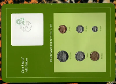 Coin Sets of All Nations Netherlands UNC 25,10,5 Cents 1,2.5,5 Gulden 1991 - Image 1 of 2
