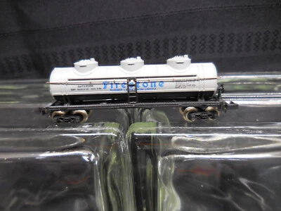 BACHMANN Vintage N-Scale, Firestone 3-Dome tanker 30928, model trains - Image 1 of 4