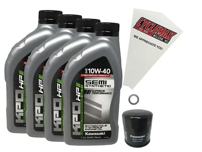 Kit de cambio de aceite Cyclemax OEM SS 10W-40 para Kawasaki Versys Z1000 2011-2021 Foto 1 de 4