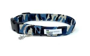 Cuello de perro camuflado azul ajustable y camuflaje articular opcional a juego - Imagen 1 de 5