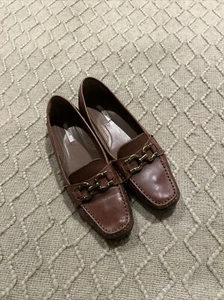 Geox Respira Horsebit Loafer Shoe Moccasin Leather Womens SZ 38, 7.5 - Picture 1 of 11