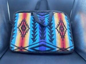 Vintage Computer Decke Tasche Handarbeit Azteken Indianer Druck Schule Arbeit Handtasche - Bild 1 von 24