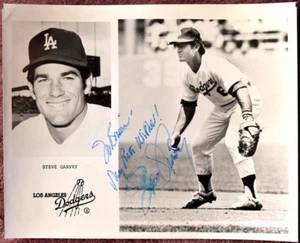Steve Garvey Los Angeles Dodgers Baseball Hand Signed 10"X8" Photo - Picture 1 of 3