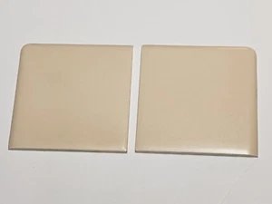 Vtg Lot 2 Cambridge Ceramic Tiles - Cream Putty Matte ROUNDED CORNER Bullnose - Picture 1 of 4
