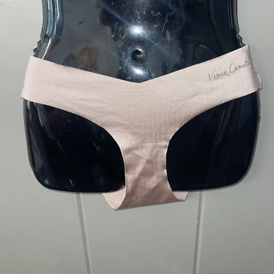 Vince Camuto Beige Champagne Satin Shiny Sissy Bikini Panty Underwear XLARGE - Image 1 of 3