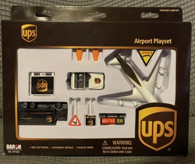 Juego UPS con Avión de Juguete Diecast y Accesorios de Aeropuerto Daron Nº RT4341 Foto 1 de 3