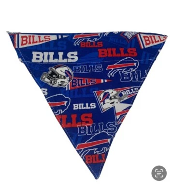 Bufanda para perro sobre cuello Buffalo Bills fútbol americano M algodón hecha a mano nueva con etiquetas regalos para aficionados Foto 1 de 4