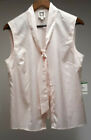 ANNE KLEIN $69 Apricot Women Size Petite Large PL Sleeveless DRESS Bow Shirt