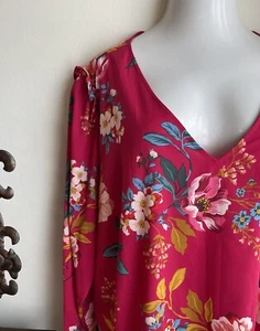 Ann Taylor LOFT Bluse Übergröße auffällige Blumen V-Ausschnitt 26W - Bild 1 von 9