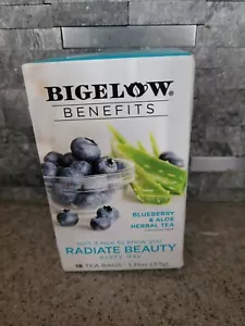 Bigelow Benefits Blueberry & Aloe Herbal 18 Tea Bags, 1.31 oz - Picture 1 of 3