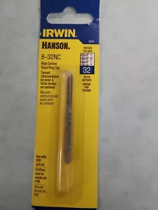 Irwin Hanson High Carbon Steel SAE Plug Tap 8-32 1 Pc 8024 - Picture 1 of 4