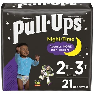 Pantalones de entrenamiento para ir al baño nocturno para niños Pull-Ups ropa interior de entrenamiento, 2T-3T, 21 quilates - Imagen 1 de 8
