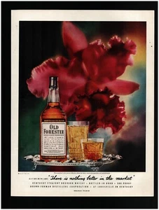 1952 Old Forester Bourbon Whisky Original Print Ad Brown-Forman Kentucky Whiskey - Picture 1 of 1