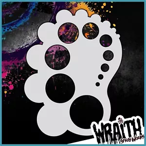 Circle Freehand Shield - Reusable Airbrush Stencil Template - Picture 1 of 4
