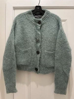 Cárdigan Suéter Erika Cavallini Talla Pequeña Mohair Alpaca Hecho en Italia Alta Costura Foto 1 de 4