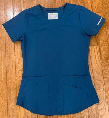 Sketchers by Barco Dark Teal Scrub Top Nurse Doctor Medical Women's XS - Image 1 of 4