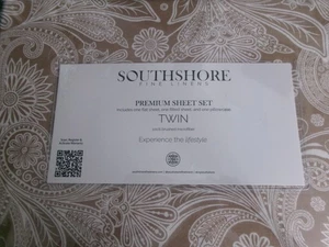 New Twin Size Sheet Set ** Tan/ White Paisley # 1010 - Picture 1 of 2