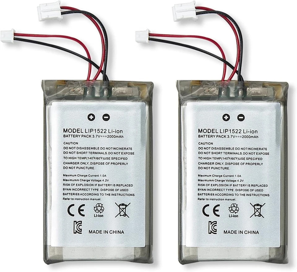 2PCS 2000mAh PS4 Controller Battery Compatible with PlayStation 4 Dualshock 4 - Image 1 of 4