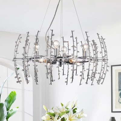 Люстра Aralyne 8-светлая хрустальная и хромированная с веточками - Изображение 1 из 3